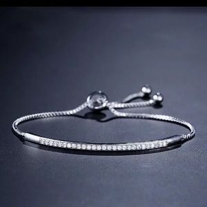 14 KT White Gold Snake Diamond Bracelet